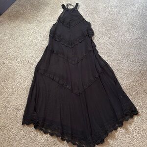 Free People sheer black dress. Long and flowy.